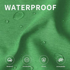 Easy-Going Linen Look Outdoor Curtains Waterproof Windproof Porch Curtains, Soft Thicken Outdoor Privacy Curtains for Patio, Gazebo, Grommet Top and Tab Bottom Drape, 1 Panel, 54x96 inch, Green