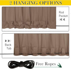 NICETOWN 2 Panels Weighted Blackout Curtains Patio Waterproof Outdoor Curtains, Thermal Insulated Top & Bottom Grommet & Back Tab Wind-Break Drapes Privacy for Pergola, W52 by L120, Tan