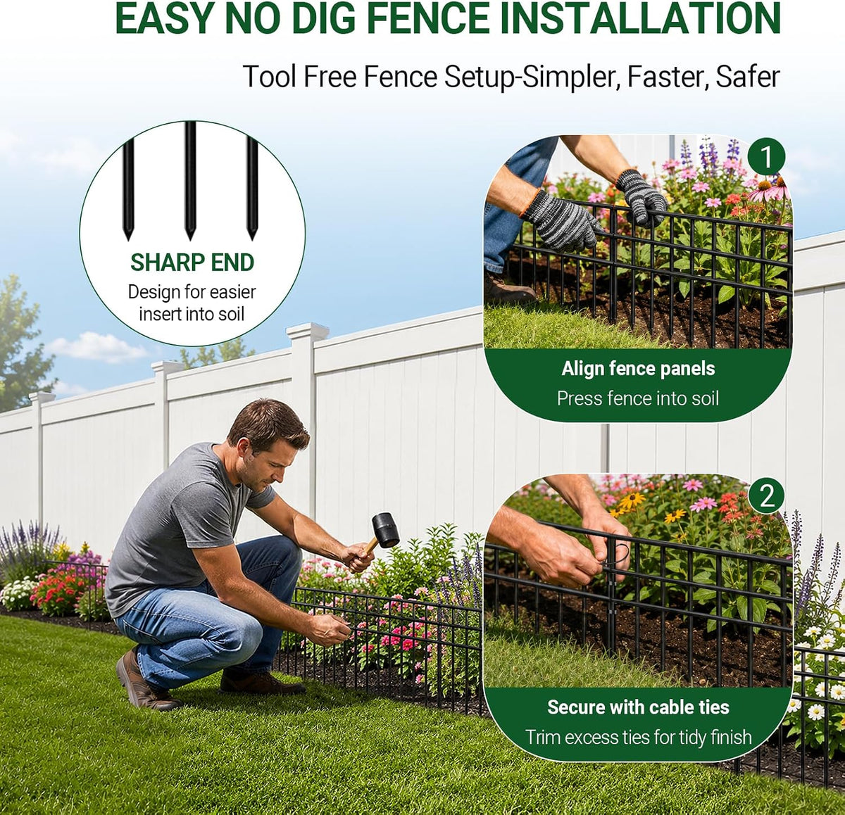 mixc 30 pack animal barrier fence, 42.5ft x on a desk or shelf