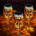 3 pieces solar powered mosaic lights, outdoor hanging, main product view