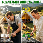 Electric Grill Brush for Outdoor Grill - 4400mAh Rechargeable BBQ Grill Cleaner with LED Light/Screen,150-Min Runtime Cordless Grill Cleaning Brush for Barbecue Grates, No Bristle Shedding