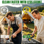 Electric Grill Brush for Outdoor Grill - 4400mAh Rechargeable BBQ Grill Cleaner with LED Light/Screen,150-Min Runtime Cordless Grill Cleaning Brush for Barbecue Grates, No Bristle Shedding