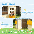 outsunny outdoor playhouse working door windows bench for, package contents