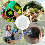 lasuroa 10pcs Flower Pot Hole Mesh Pad | 11.8x7.8 Inch Bonsai Mesh Drainage Screens Plant Pot Drainage Meshes for Preventing Clart Leakage (White)
