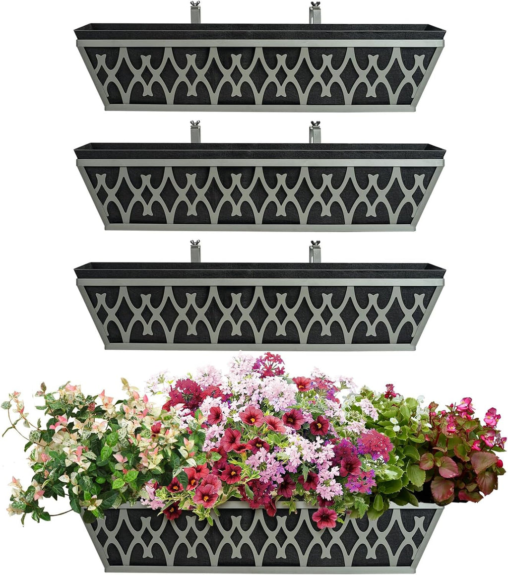 24 inch window boxes planters railing planter box, main product view
