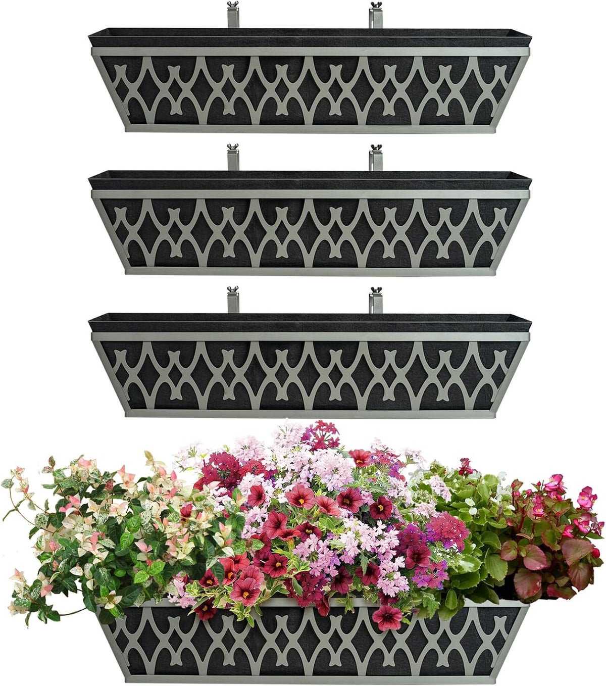 24 inch window boxes planters railing planter box, main product view