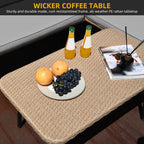 dwvo patio furniture set, 4 pieces outdoor patio showing dimensions