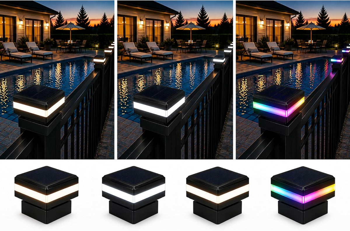 solar post cap lights for 2.5x2.5 inch aluminum, main product view
