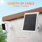 Solar Panel for Ring Camera, 2 Pack 4W Solar Charger Compatible with Rings Spotlight &All-New Stick Up Outdoor Cam Battery, 10ft Long Cable with USB-C to Ring Barrel Plug Adapter