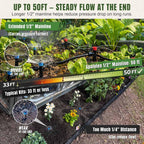 push-to-connect drip irrigation system kit, complete premium garden, side view