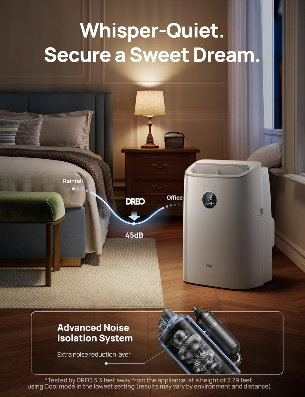dreo portable air conditioner 318s, 8000 btu ashrae, package contents