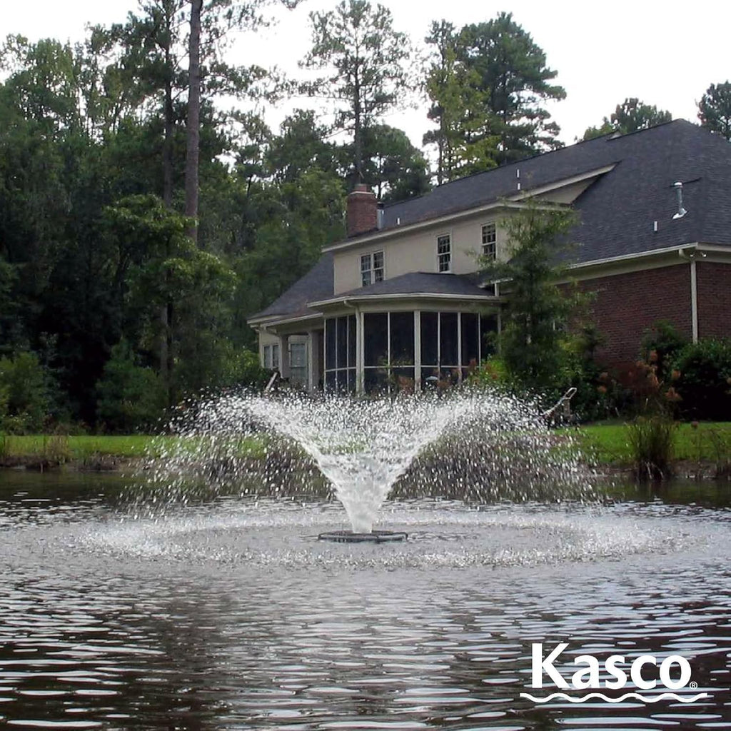 Kasco 3/4HP VFX Aerating Fountain w/LED Lights, 120V, 100ft | Aerating Fountain with includes LED light kit for stunning nighttime display, aerates while creating beautiful water patte..