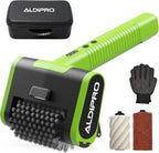 2-in-1 Electric Grill Brush & Ice Scraper with 1900 RPM Heavy Duty Motor | Electric Grill Cleaner with 3 Quick Release Heads, Long Handle, Splash Guard, 3H Runtime & Storage Case for All Grill Types
