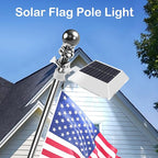 Solar Flag Pole Light, Bright White 6000k Flagpole Light Upgrade Solar Powered for 5ft 6ft Flag Pole,Waterproof Outdoor Dusk to Dawn Led Solar Lights,Outside House Garden Yard American Flags Decor