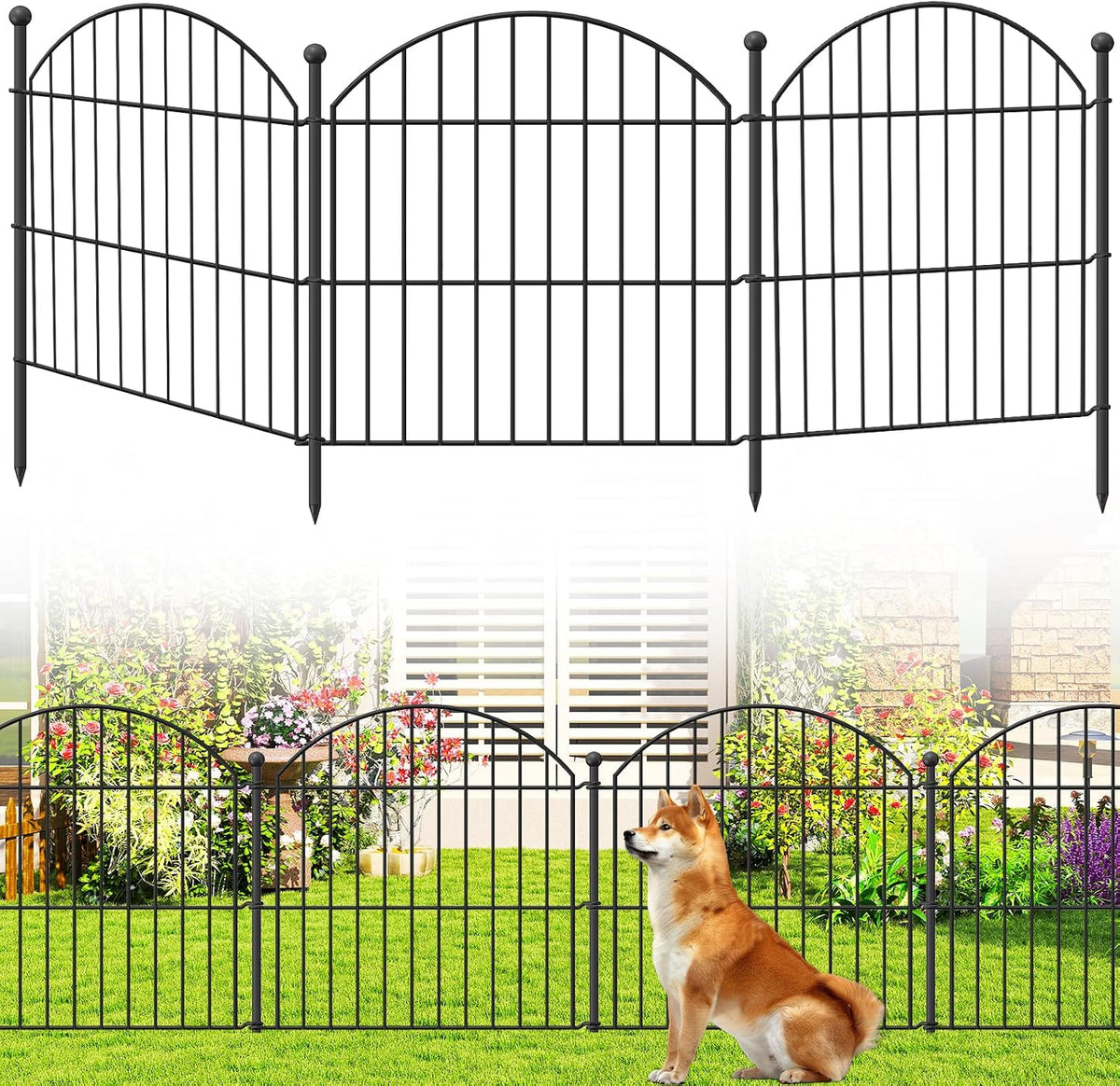 decorative garden fence, 24in (h) x 20ft(l) no, view 9