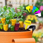 7 Gallon Potato Grow Bags - 6 Pack 350g Heavy Duty Thick Aeration Nonwoven Fabric Pots with Handles, Potatoes Grow Bags 7 Gal with Flap, Garden Bags for Growing Potatoes Plant Vegetables Flower
