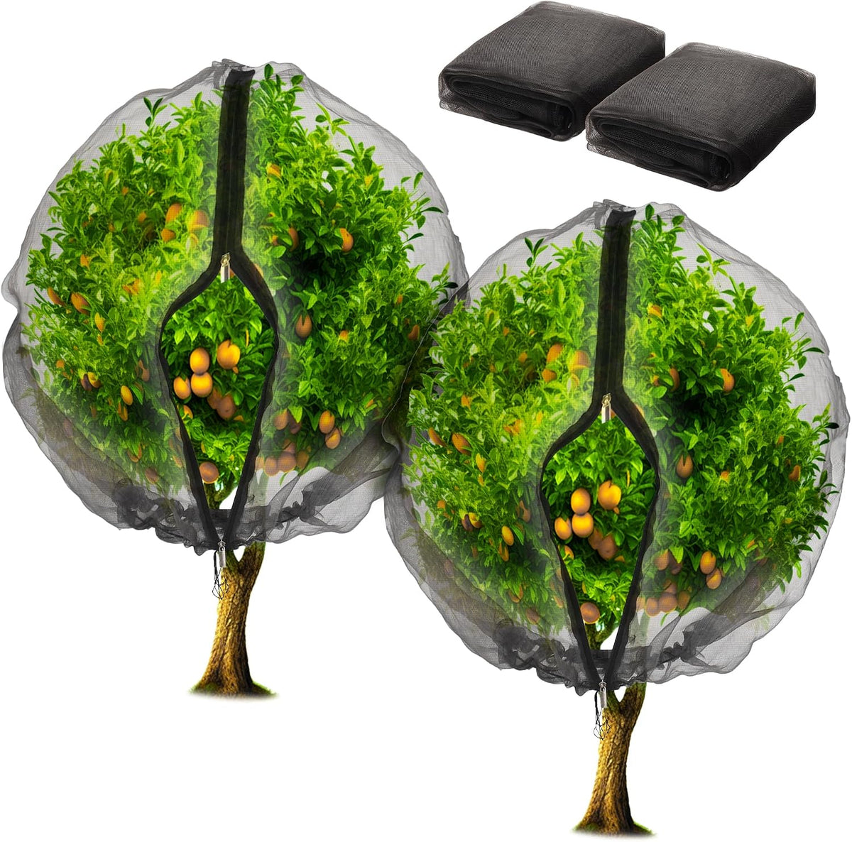 fruit tree netting bags with zipper and drawstring, main product view