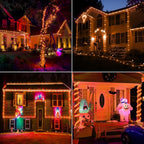 50ft LED Rope Lights Outdoor, 360 LED Connectable and Flexible Tube Lights with 8 Modes, Waterproof Indoor Outdoor LED Rope Lighting for Deck, Garden, Pool, Patio, Party, Holloween Decoration (Orange)