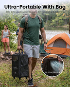 5200 btu portable camping air conditioner, 4-in-1 quiet showing dimensions