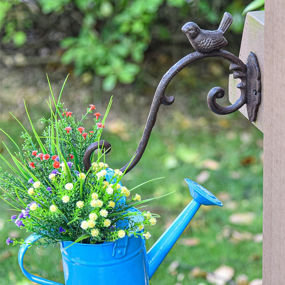 sungmor cast iron plant hanger wall hooks showing dimensions