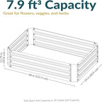 Sunnydaze 11.75" H Raised Metal Garden Bed - Galvanized Raised Garden Bed Outdoor for Vegetables and Flowers - Woodgrain - 4' x 2' Silver