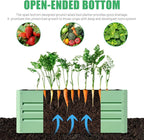 SnugNiture 2 Pcs 4x2x2FT Raised Garden Bed Galvanized Planter Garden Boxes Outdoor, Deep Root Planter Raised Bed for Vegetables Flowers Herbs,Green