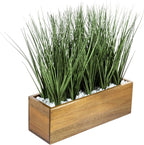mygift 12 in acacia wood rectangle planter box, main product view