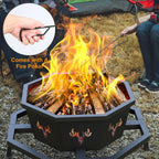 boinn 35 inch octagonal outdoor fire pit, fire on a desk or shelf