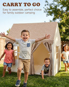 swehouse play tent indoor outdoor boy girl play, side view