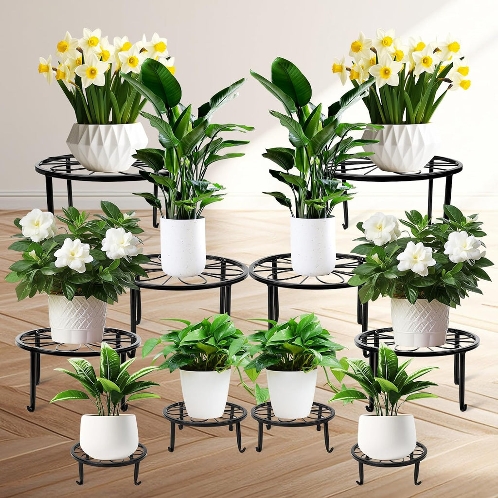 esrich 10 pack metal plant stand outdoor, plant, main product view