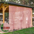 SpaceDresser Waterproof Outdoor Sheer Curtains for Patio - 2 Panels Rod Pocket Indoor Voile Sheer Curtain for Living Room,100W x 84L inch, Blush