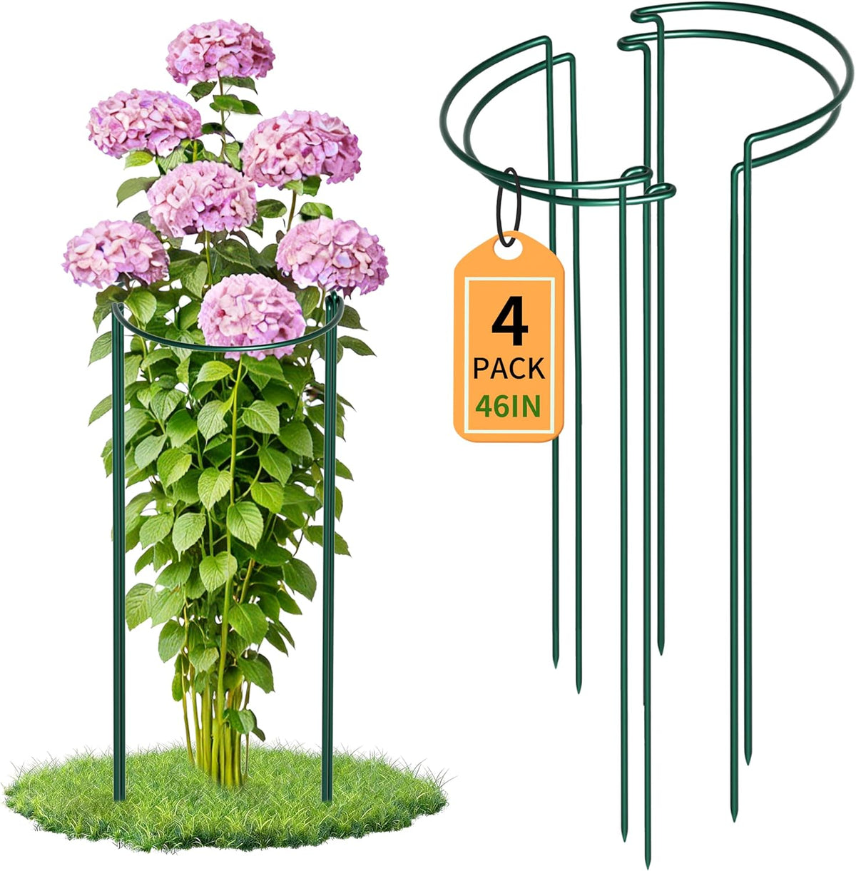 tcbwfy 4 pcs plant supports 16" dx46 h, main product view
