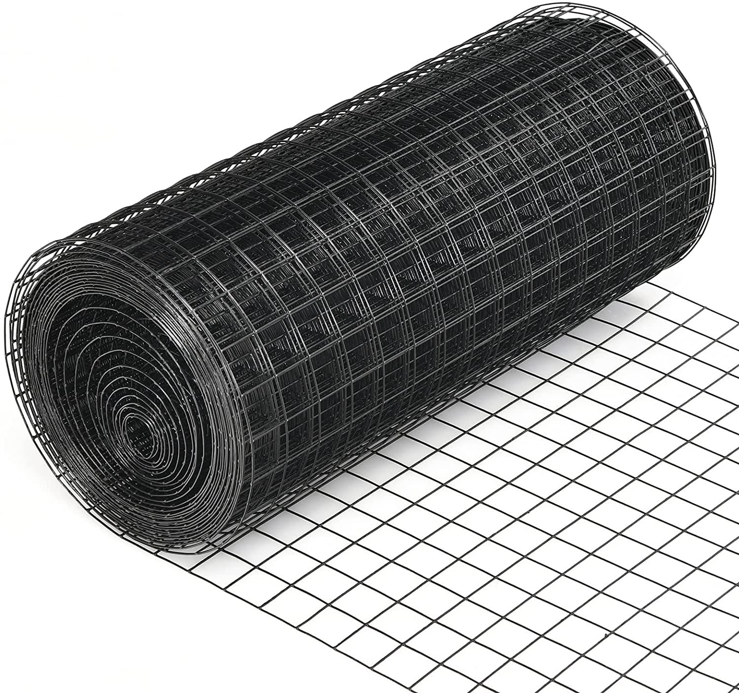 Fencer Wire 16 Gauge Hardware Cloth, Black Vinyl Coated Welded Wire Mesh, Chicken Coop Wire Fence, 1.5 inch x 1.5 inch Grid (2 ft. x 100 ft.)