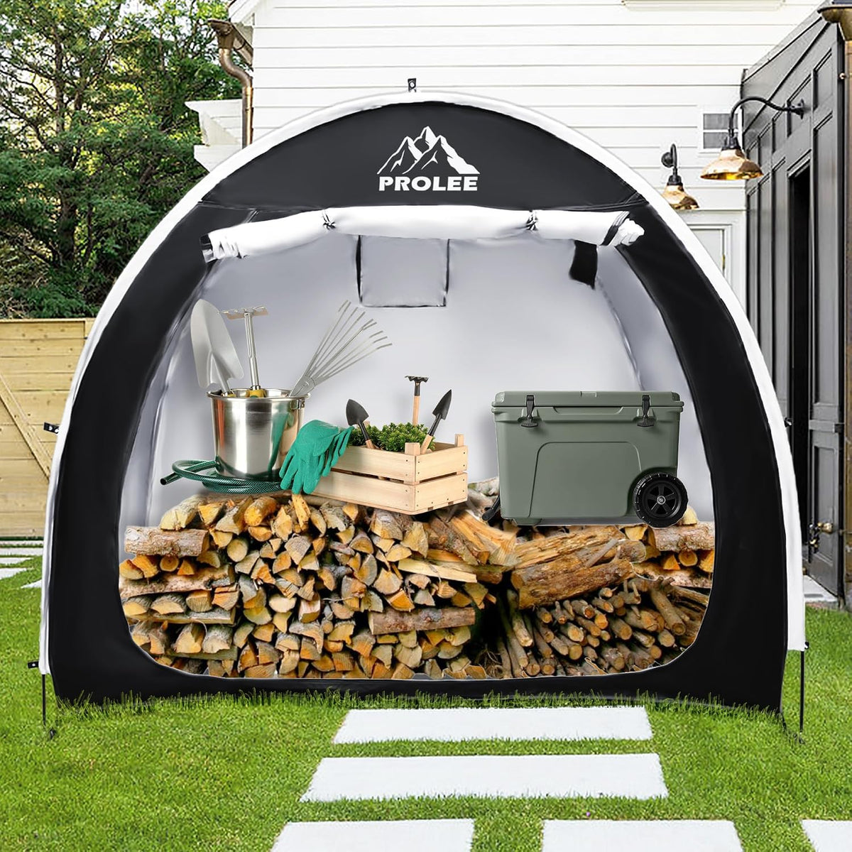 prolee bike storage tent for 2-3 bikes, 6.6 on a desk or shelf