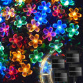 brightown 60 led flower solar string lights outdoor, main product view