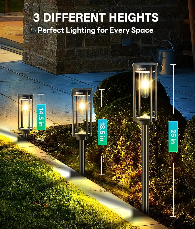 Solar Pathway Lights Outdoor 6 Pack, Bright Solar Path Lights Outside Waterproof, Walkway Light Solar Powered Landscape Lights for Driveway Lawn Patio Sidewalk Yard