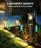 Solar Pathway Lights Outdoor 8 Pack, Bright Solar Path Lights Outside Waterproof, Sidewalk Lights Solar Powered Landscape Light for Walkway Driveway Lawn Patio Yard Garden
