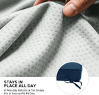 outdoor bench cushion, 48 x 16 inch, navy showing dimensions