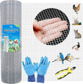 Hot-Dip Galvanized 1/2in Hardware Cloth 48x100ft 19G Chicken Wire Fencing | TUOKS Welded grid stays rigid; easily cut to shape around posts, rabbit enclosures, flower beds, and garden protection.