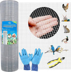 Hot-Dip Galvanized 1/2in Hardware Cloth 48x100ft 19G Chicken Wire Fencing | TUOKS Welded grid stays rigid; easily cut to shape around posts, rabbit enclosures, flower beds, and garden protection.