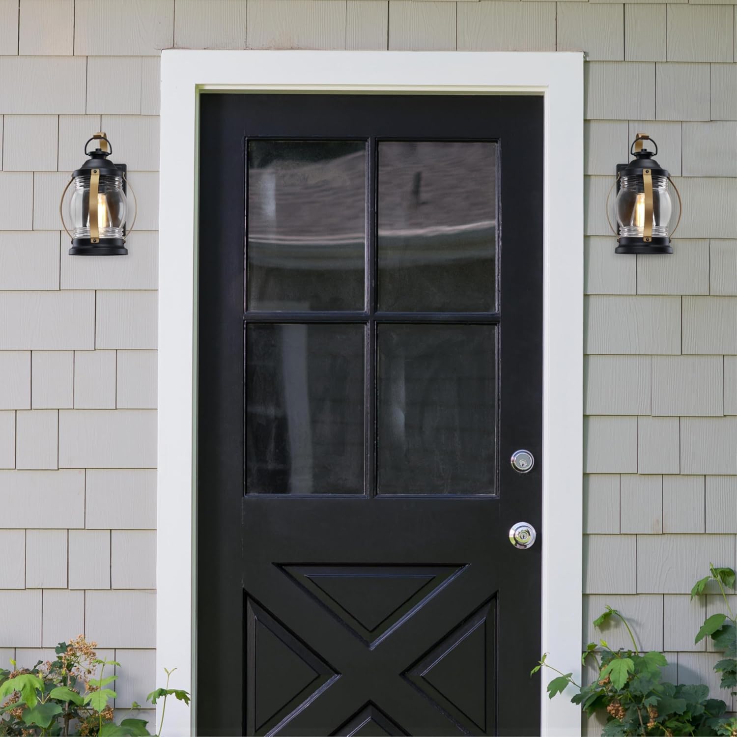 Westinghouse 61391EC Canyon Craftsman-Style One Light Outdoor Wall Fixture with Dusk to Dawn Sensor, Heirloom Brass Finish, Clear Glass