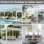 Easy-Going Linen Look Outdoor Curtains Waterproof Windproof Porch Curtains, Soft Thicken Outdoor Privacy Curtains for Patio, Gazebo, Grommet Top and Tab Bottom Drape, 1 Panel, 110x96 inch, Green