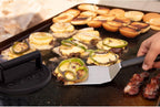 Cuisinart Smash Burger Press, Cast Iron, 6.5" Round Burger Smasher | Hamburger press with round flat edge for crispy carmelization, the go-to grill press for indoor and outdoor cooking, CISB-111