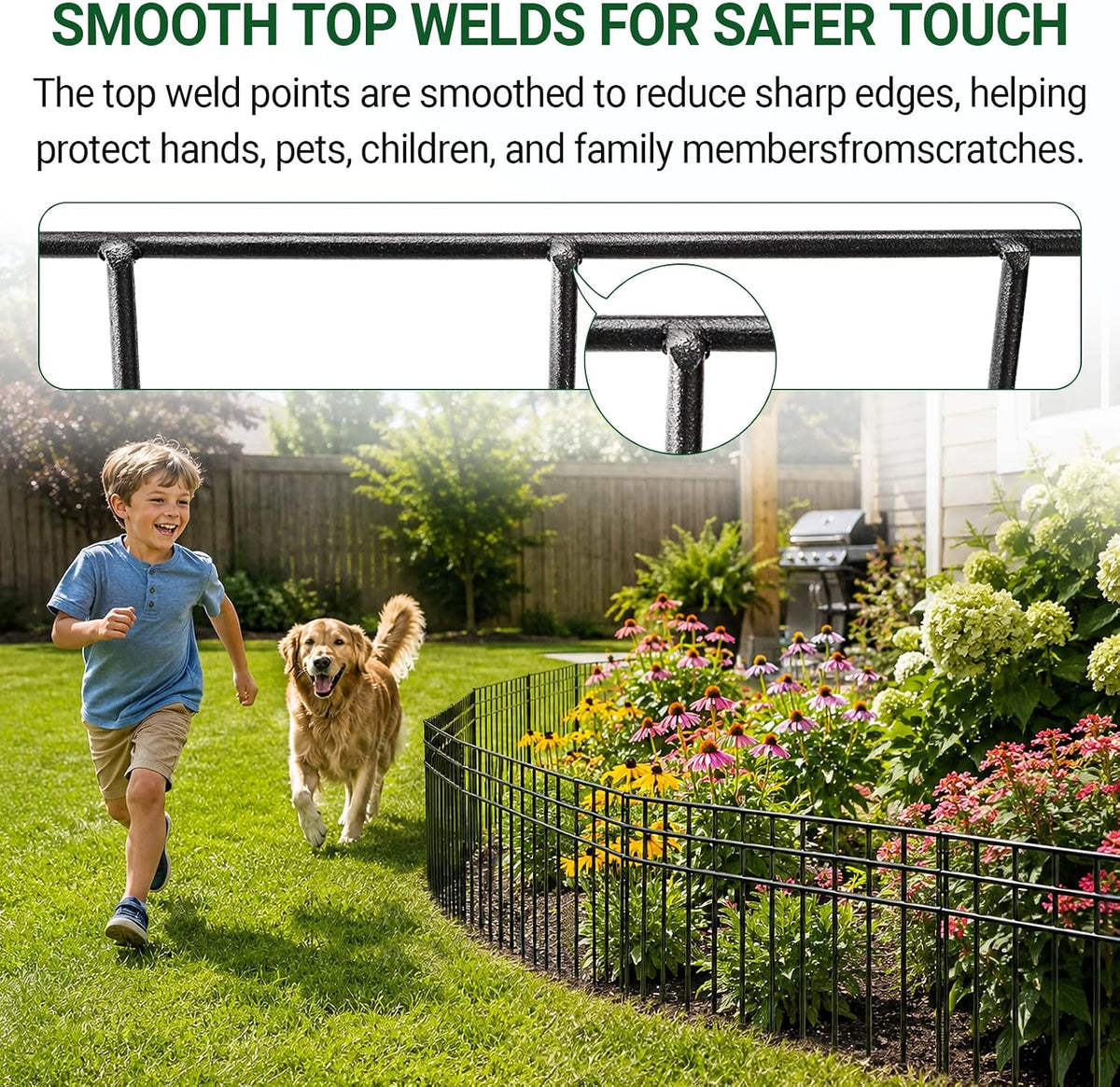 mixc 30 pack animal barrier fence, 42.5ft x showing dimensions