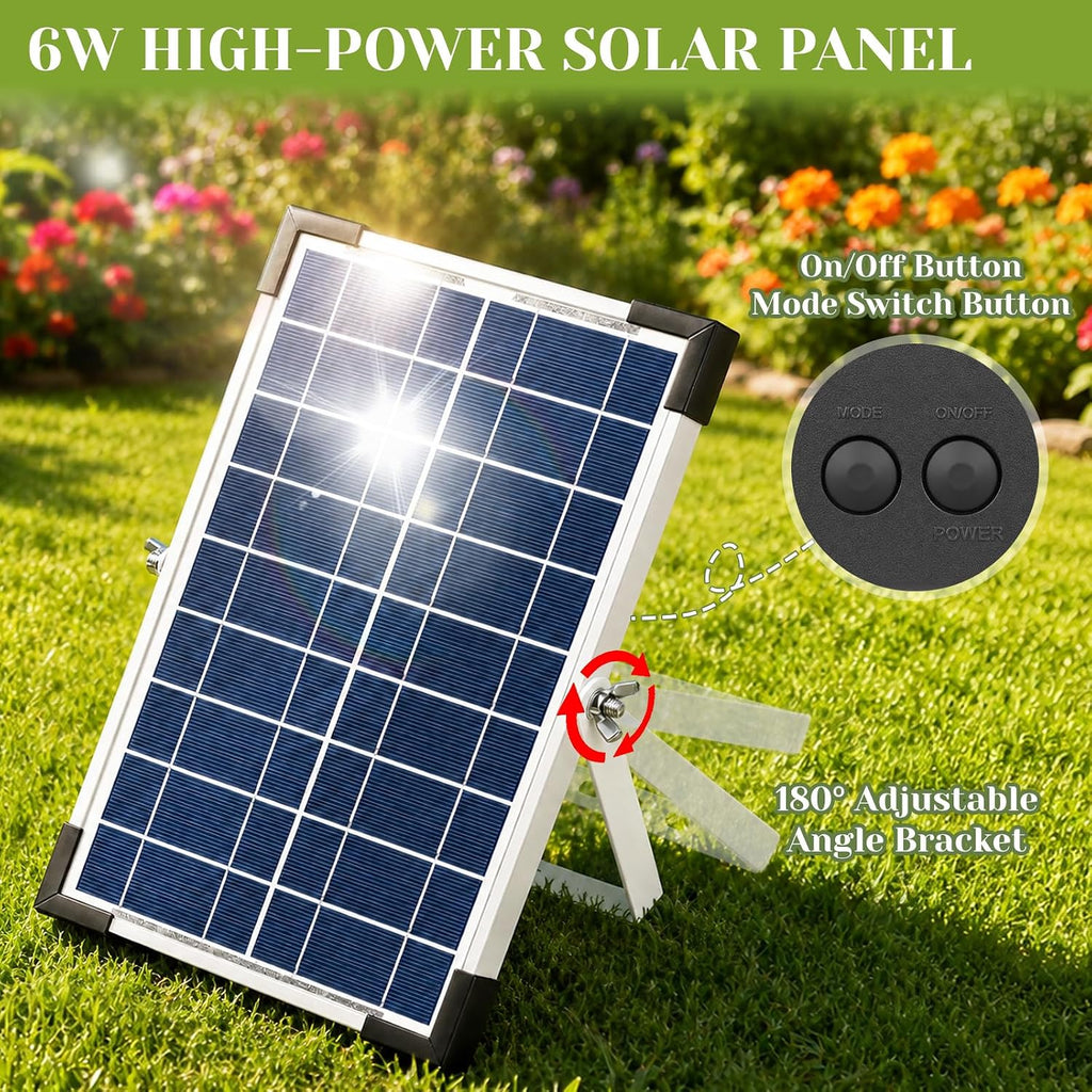 9V 6W Solar Fountain Pump, 3-Tier Waterfall & 3 Spray Nozzles, Solar Powered Water Fountain Solar Bird Bath Fountain for Small Pond, Patio, Garden