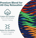 Sunnydaze Handwoven XXL Thick Cord Mayan Double Hammock for Outside - 625-Pound Capacity Heavy-Duty Outdoor Hammock - Multicolor