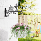 2-Pack Aesthetic Plant Hangers Outdoor – 10 Inch Metal Hanging Plant Bracket with Beautiful Hummingbird Pattern – Anti Rust Plant Hooks for Hanging Plants, Bird Feeder, Windchime, Lantern