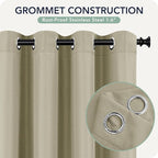 Gazebo Curtains Outdoor Waterproof 6 Panels - Windproof, Privacy, Weatherproof Outside Drapes for Patio Pergola Porch, Grommet Top and Tab Bottom Drape, 54x95 Inch, Taupe