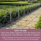shoplala garden fence (10 panels) 12.5in(l) x 16.5in(h), package contents