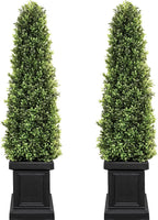 3.5ft topiary trees artificial outdoor set of 2, main product view